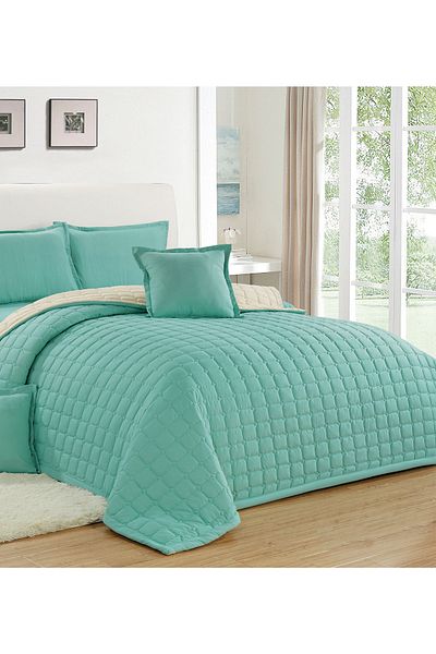 Generic Compressed two-sided Comforter Set Double Size Tow color, 6 Pieces, King Size