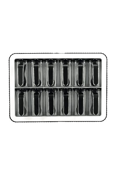KASTAMONU PLASTİK 12-Piece Spice Rack Set with Gray Label Lid