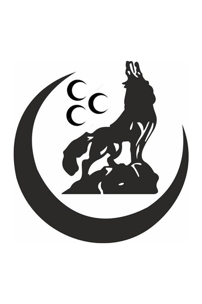 TUNCLNE ملصق ثلاثي الهلالات الرمادية (ديكور جداري للسيارة والكمبيوتر المحمول)...