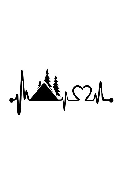 Generic Brand Heart Rhythm and Camping Wall Decor Quality Quality Sticker 40 ...