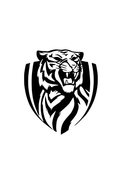 Generic Brand Tiger Emblem Wall Decor Sticker 40 X 44 cm