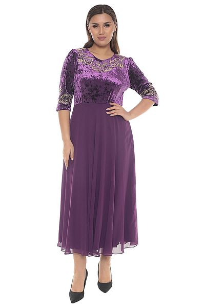 modayız Κεντητό βραδινό φόρεμα Plus Size F10-2334