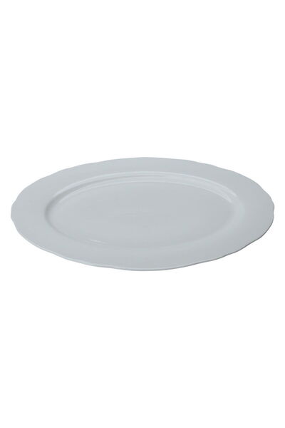 Alsaif Gallery Saif Gallery Porcelain Platter, 14", Oval - White
