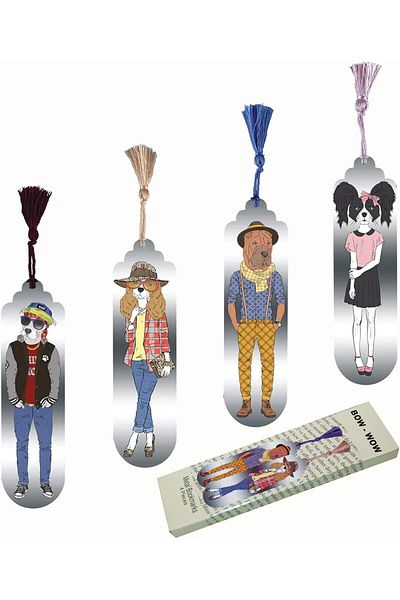 STOREMAX Gift Gift Metal Tasseled Bookmark Set (Bow-Waw) Newdesing 646268