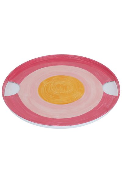 Alsaif Gallery Al Saif Gallery Porcelain Serving Plate, 36 x 2, Round - Pink