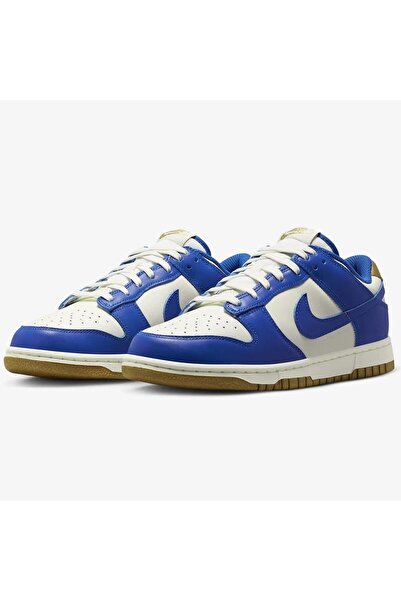 Nike Dunk Low Leather Women Sneaker Hakiki Deri Beyaz Lacivert Spor Ayakkabı Kadın