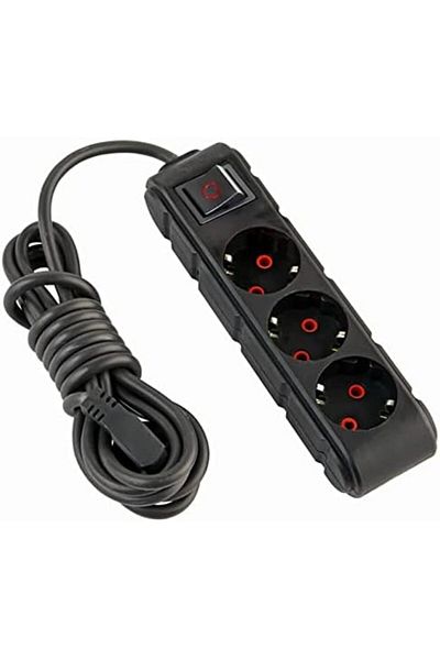 STOREMAX Oskyshopx 3 Lugs Socket 5m 16A 250V Triple Grounded Extension Cable Black