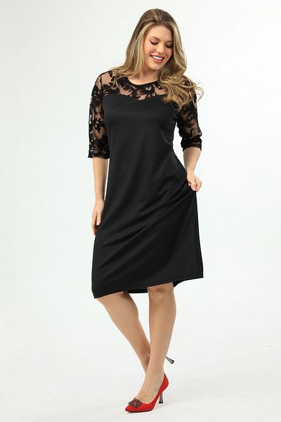 modayız Φόρεμα Elegance Flocked Plus Size 13e-1938