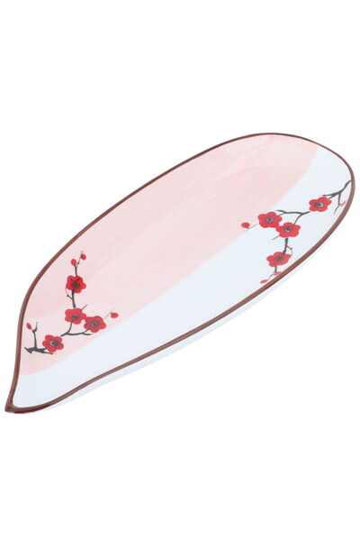 Alsaif Gallery Saif Gallery Porcelain Dessert Plate, 12 Inch, Teardrop Shape,...