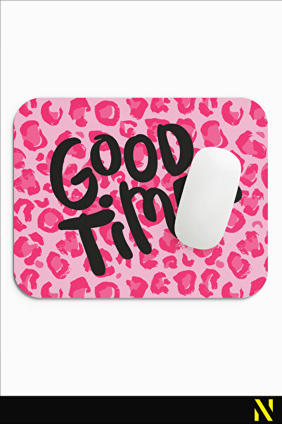 nilizma Leopar Desenli Good Times Ergonomik Mouse Pad – Kaymaz Tabanlı, Renkl...