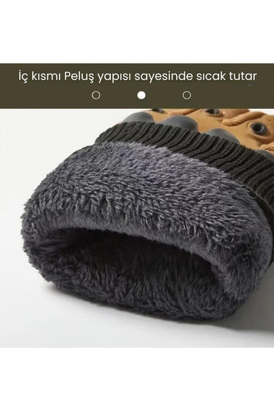 SINGLE SWORD Soğuğa ve Rüzgara Dayanıklı Dokunmatik Özellikli Kaydırmaz Eklem Korumalı Bej Kayak Eldiveni