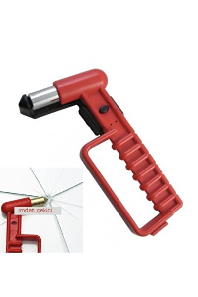 Genel Markalar Kırmızı İmdat Çekici Cam Kırma Askılı İç 01