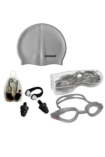 AVESSA 3-Piece Adult Pool Set Gray 2788
