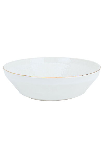 Alsaif Gallery Al Saif Gallery porcelain serving plate, round, deep, 24 cm - ...