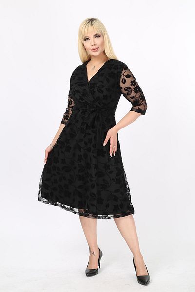 modayız Βραδινό Φόρεμα Διπλό γιακά Plus Size 9a-2146