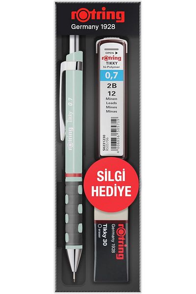 STOREMAX Muartshop Tikky Min Eraser 3-Piece School Set- 0.7 Opal Blue 871301
