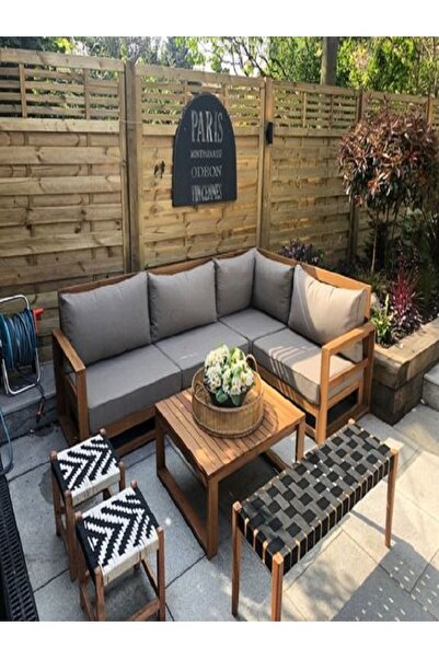 ömür konsept ahşap Balkon Teras Köse Takımı