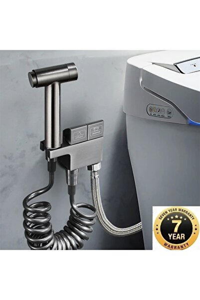 OEM بيديت حمام بلون أنثراسايت، بخاخ مضغوط، خرطوم مقعد المرحاض