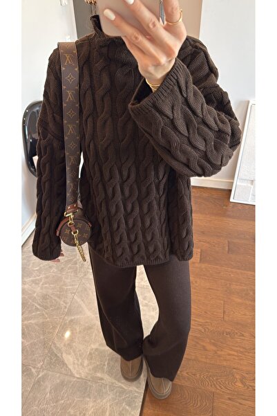 sinemkivanc co Marka Model Acı Kahve Triko Pantolon