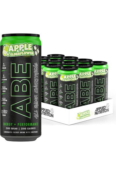applied nutrition ABE Ultimate Pre Workout Drink, Apple & Elderflower, Box of 12 Pieces
