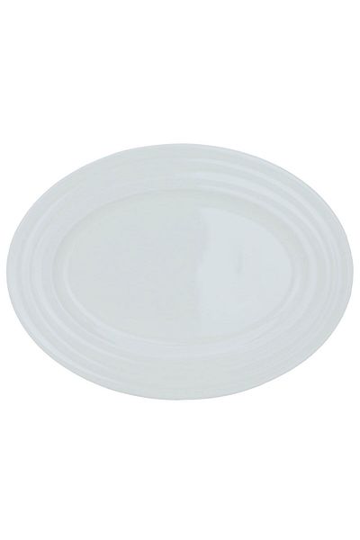 Alsaif Gallery Al Saif Gallery porcelain plate, 30 cm, oval - white