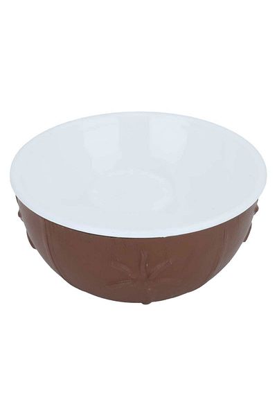 Alsaif Gallery Al Saif Gallery porcelain bowl, 17 x 17 x 9 cm, round, double - brown