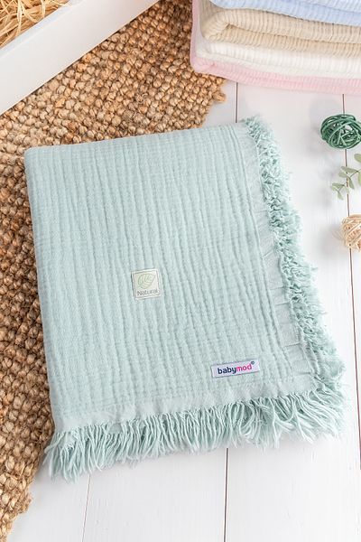Babymod 100% Cotton Natural Four Layer Muslin Baby Blanket
