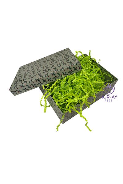 HUR-AY PACK 100g Pistachio Green Zigzag Pelur - Ornamental Filler Trimming Paper