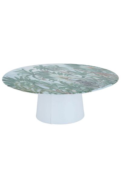Alsaif Gallery Al Saif Gallery Porcelain Cake Stand, 30X30X10 cm, Flat Round - White