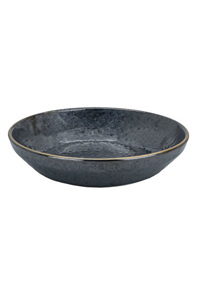 Alsaif Gallery Al Saif Gallery porcelain serving plate, 18 cm, deep - black