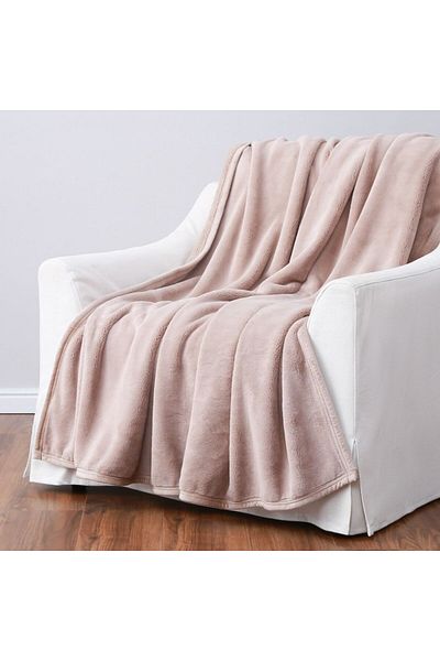 Orange Bed & Bath Comfy | Double Fur Blanket - Velvet Sherpa Doe Skin