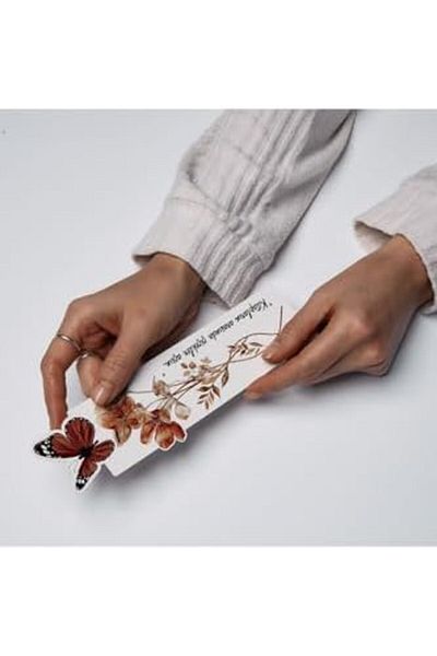 STOREMAX Jvnnshop Colorful Butterfly Figured Motto Message Bookmark 646268
