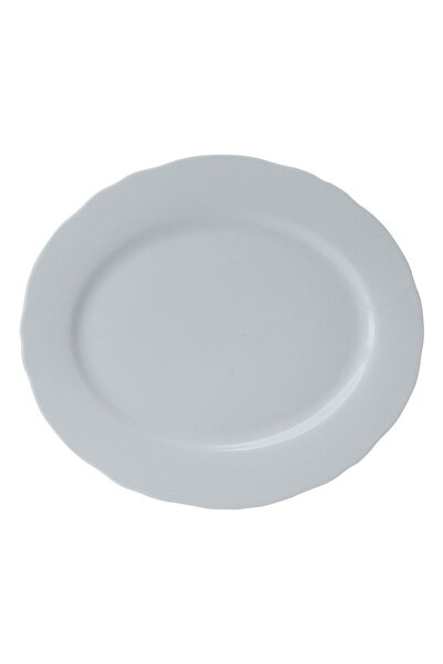 Alsaif Gallery Al Saif Gallery porcelain serving plate, 10 inches, flat oval ...