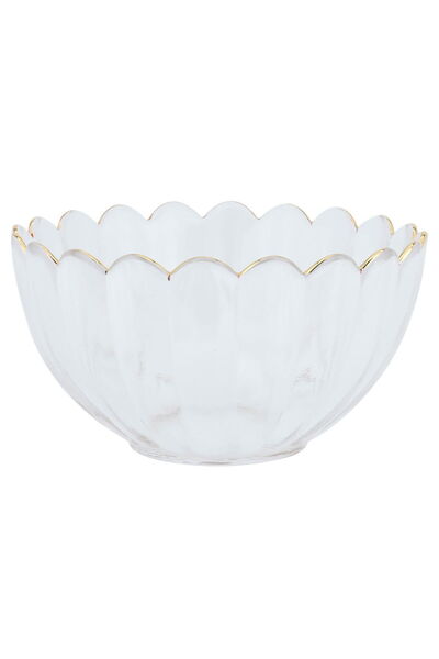 Alsaif Gallery Al Saif Gallery glass bowl, 6.5 x 12 cm, deep round - clear