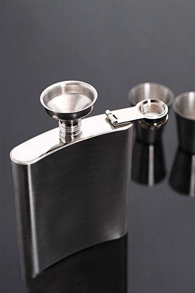 Weather Forecast Steel 8 oz 240 ml Liquor Flask Set Py48-Set