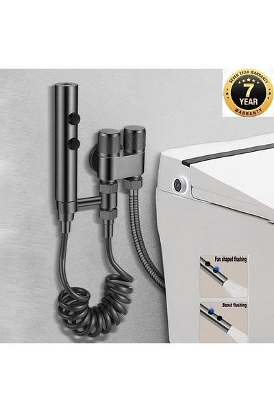 OEM Anthracite Bathroom Bidet Pressure Sprayer Bidet Tap Toilet Seat Hose