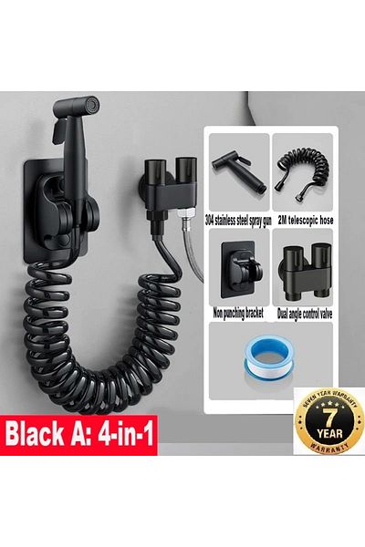 OEM Black Bathroom Bidet Pressure Sprayer Bidet Tap Toilet Seat Hose