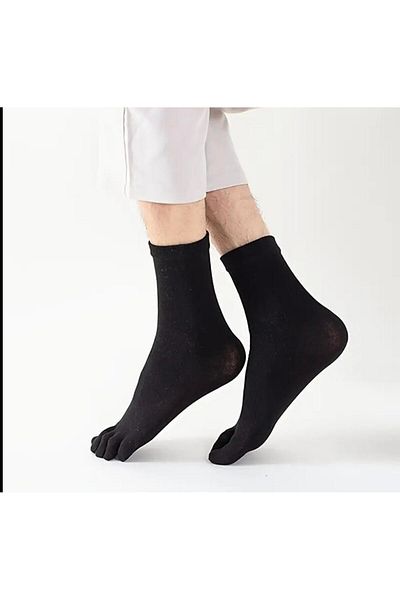 Ozzy Socks 4 чифта черни антибактериални противогъбични чорапи за пръсти