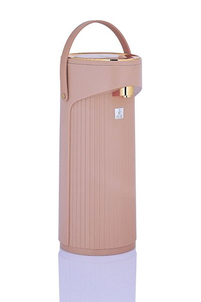 Alsaif Gallery Al Saif Gallery Al Joud glass thermos, 2.2 liters, plastic outer shell - light golden brown