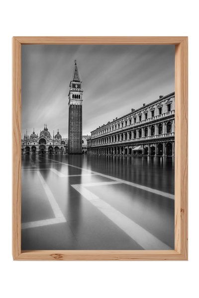 Jeronkarji Piazza San Marco Ahşap Tablo Çerçeveli Tatil Gezi Hediyelik Ofis D...