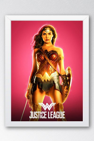 Saturn Pictură înrămată Wonder Woman din Liga Justiției - Pictură poster din Liga Justiției