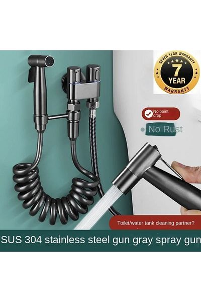 OEM Anthracite Color Bathroom Bidet Pressure Sprayer Bidet Tap Toilet Seat Hose