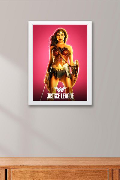 Saturn Pictură înrămată Wonder Woman din Liga Justiției - Pictură poster din Liga Justiției