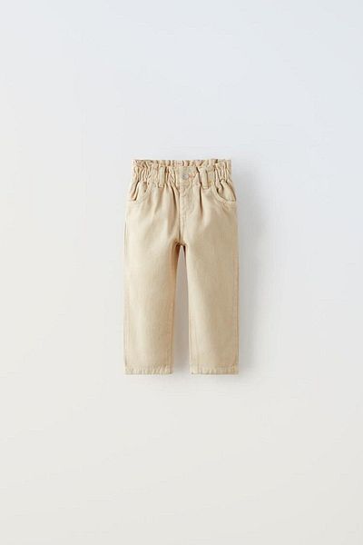 minibambi Girl's Woven Elastic Waist Trousers