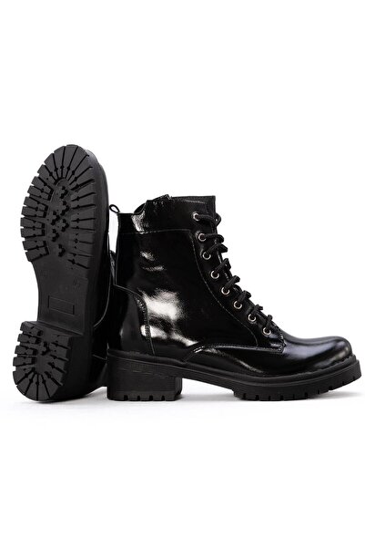 Gusse Nea Women's Genuine Patent Leather Boots 4101-3