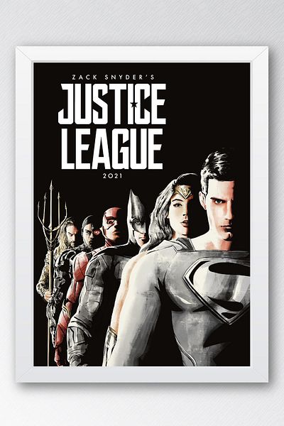Saturn Ζωγραφική με κορνίζα της Justice League - Ζωγραφική με αφίσα της Justice League
