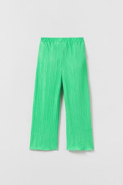 minibambi Green Girl's Wide Leg Pants