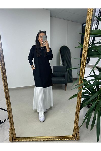caddstore Φόρεμα Dr Skirt Λευκό Πλισέ Φούτερ