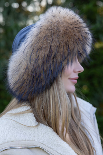 fubileather Genuine Leather Fur Hat |   Horse Riding, Skiing |