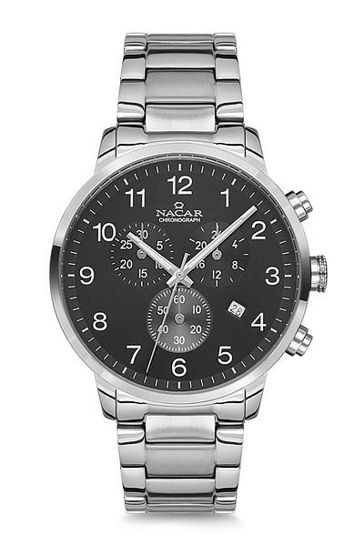 Nacar Steel Metal Men's Wristwatch Nc34-290243-abgm